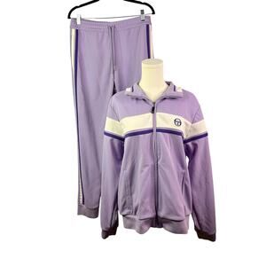 Sergio Tacchini Track Jacket and pant set purple unisex size small